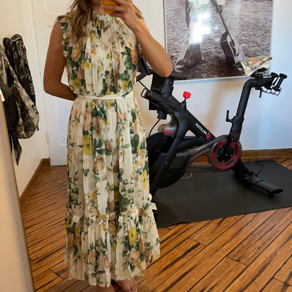 Size Zero Zimmermann White Floral dress worn once